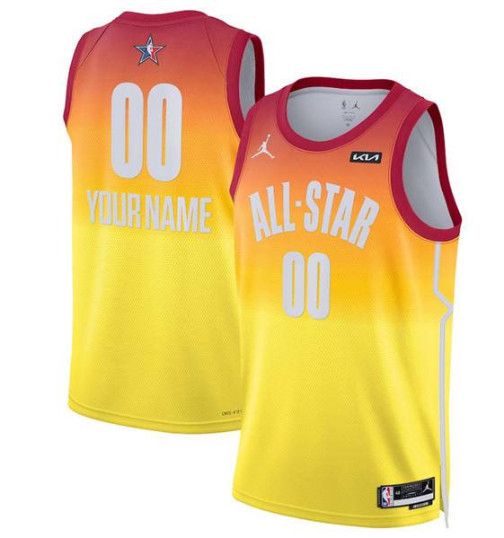 Men's 2023 All-Star Active Player custom Orange Game Swingman Stitched Basketball Jersey